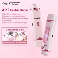 CkeyiN 2 In 1 Electric Shaver Portable Electric Hair Epilator Men Women Dedicated Private Hair Remov