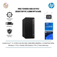 HP Pro Tower 400 G9 A3MK9PT Desktop PC Black ( i7-14700, 8GB, 512GB SSD, Intel, W11P )
