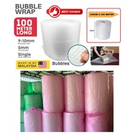 Pro Clear 1m x 100m Single Layer Bubble Wrap Rolls
