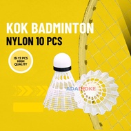 Badminton Shuttlecock Nylon/Nilon, Stable and Durable Plastic Badminton Shuttlecock, 10 Shuttlecocks