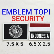 Emblem SECURITY WARNA dan KAMUFLASE Patch Prepet Topi Tactical Perekat Velkro Army Terbaru