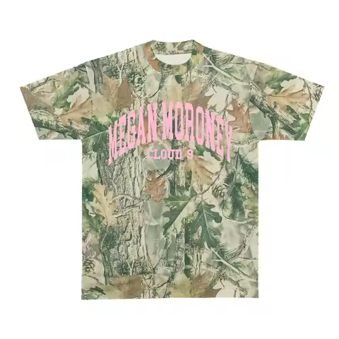 Cloud 9 Light Pink Cloud Camo Tee Megan Moroney Merch 3D Print Clothing Women Men Casual Short Sleev