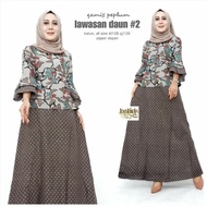 Gamis Batik Kombinasi Peplum