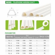 NISO TC 4 TC4 CABLE DUCT PELINDUNG PENUTUP KABEL + DOUBLE TAPE TEBAL