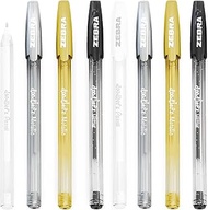 Zebra Doodler'z Stick Ballpoint Pen - 1.0mm - Glitter/Metallic/Pastel - Black, Gold, Silver, White -