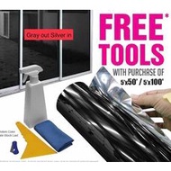 KOREA 2PLY 2Mil Outside blueshGray Inside Silver VLT 8%(Darkness-92%) UV Tinted Film