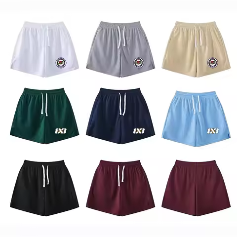 Men Shorts Pocket Elastic Breathable Sport Running Shorts Outdoor Training Fitness Short Above Knee 
