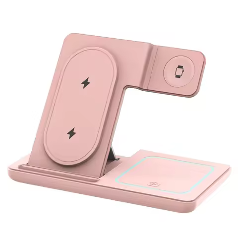 3 in 1 Foldable Night Light Wireless Charger Stand For iPhone 17 16 Apple Watch 2-8 SE Airpods Pro S