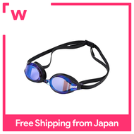 FINA Approval] arena Swimming goggles for racing unisex [Q-CHAKU2] Blue × Purple × Black × Black Free Size Mirror Lens Anti-glare (Linon function) AGL-370M