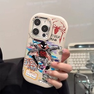 Amazed Spider Man Creative Phone Case Compatible for IPhone 15 14 Pro Max 13 12 11 7/8 Plus XS X XR Silicone Soft Cover Metal Frame Large Hole Manwei Movie