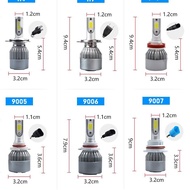 (Star) Car LED Headlights 1PCS C6 H4 H11 H8 H9 H16 H7 9005 HB3 9006 HB436W 3800L Car Headlight