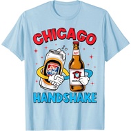 Chicago Illinois Chicago Handshake Chicago Beer Lover Malort T-Shirt