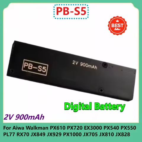 PB-S5 Digital Battery 2V 900mAh For Aiwa Walkman PX610 PX720 EX3000 PX540 PX550 PL77 RX70 JX849 JX92