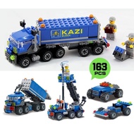 Ready Stock Lego Trailer Lorry 163pieces Lego Building Blocks Mainan Lego Lori Sensory Toy