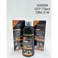 HUDA BEAUTY Natural Black Keratin & Argan Hair Color Shampoo 500ml Speedy 8-Minute Hair Dye, 100% Gr
