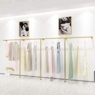 Store display rack, women's clothing shelf, side-hanging clothes rack, children's clothing store wal
