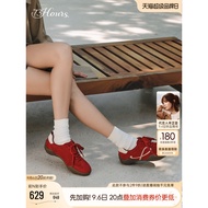 73hours Women's Shoes Playful Rhythm 2025 Autumn New Style Retro Heightening German Training Shoes A