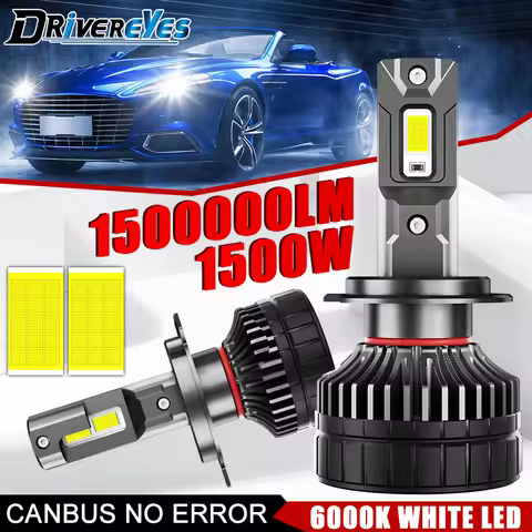 1500W H7 H3 H4 LED Headlight K5C Canbus H11 H8 H1 HB3 9005 HB4 9006 9012 HIR2 H9 H16 6500K 800W 30PC