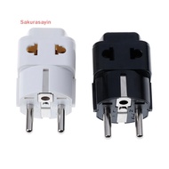 {Sakurasayin} 1 to 2 Splitter Germany France 5mm plug to universal UK/US/EU/AU 2/ 3 pin socket new