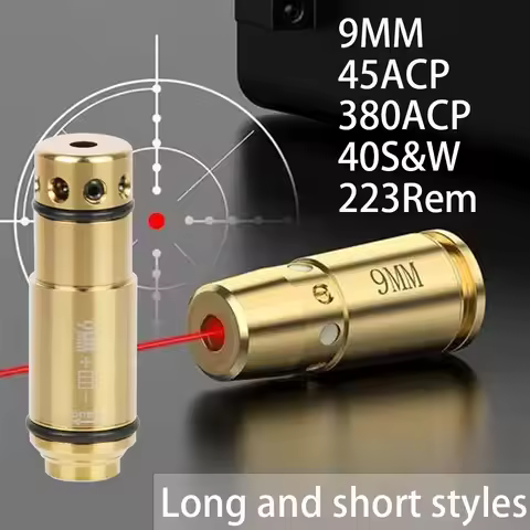 Long and short styles 9MM 45ACP 380ACP 40S&W 223Rem Laser Cartridge For Dry Fire Red Dot Laser Bores