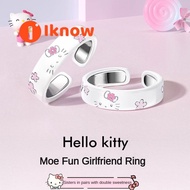 I know Ring Hello Kitty Anime Pattern Open Adjustable Ring for Girl Gift Cat Ring