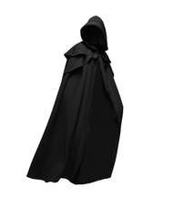Amfcv Renaissance Hooded Cape Witch Cloak with Hood Medieval Knight Outfit Gothic Unisex Costume