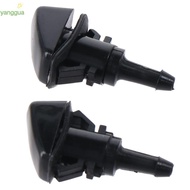 YANGGUA 2Pcs Front Windshield, Black Washer Nozzles, Car Assessories Parts Car Washer For Car