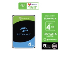 SEAGATE SkyHawk Surveillance HDD ST4000VX016 / 4TB / 3.5" / 5400RPM / C/256MB / SATA 6GB/s (ฮาร์ดดิส