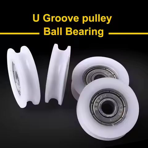 4 PCS 4mm 5mm 6mm 8mm U Deep Groove Pulley Ball Bearing Used In Rail Track Linear Motion System Ball
