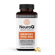 NeuroQ Memory DHA-400 - Omega-3 Fish Oil Supplement - Mental Performance & Balance - Supports Neuro 