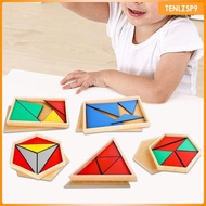 [tenlzsp9] Wooden Geometry Puzzle Geometric Shape Learning Toy Montessori Toy