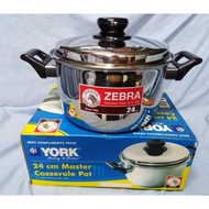 READY STOCK ZEBRA 24cm periuk stainless steel pot (New)