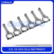 Engine part 6pcs Connecting Rod Con-Rod Fit For Audi A4L A5 A6L A8L Q5 3.2 L T V6 GAS CALA  3.2L 03-