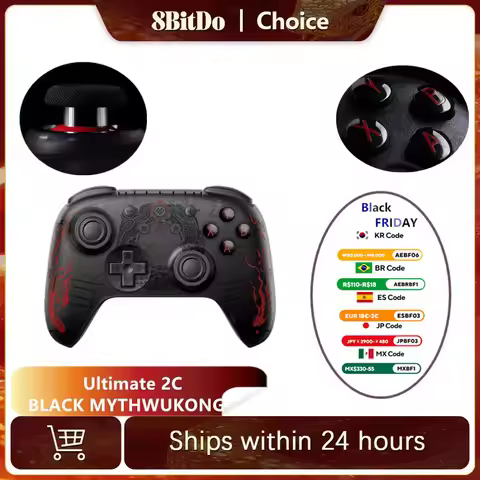 8BitDo Ultimate 2C BLACK MYTHWUKONG wireless Gaming Controller For PC Windows USB Game Accessories A