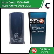 ۩℗VIC C524 C-524 Oil Filter Japan for Isuzu Dmax 2008-2012, Alterra 2008-2012