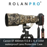 ROLANPRO Waterproof Lens Camouflage Coat Rain Cover For Canon EF 400mm F/2.8 L IS II USM Lens Protec