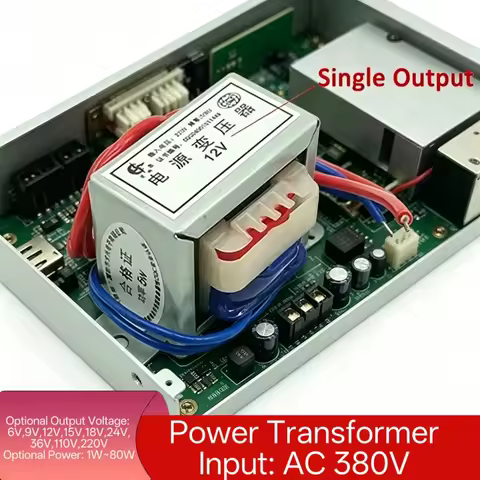 Power Transformer AC 380V 50HZ Output AC 36V 24V 15V 18V 12V 9V Single V 2 Line 5W-80W Power Transfo