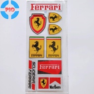 Ferrari Reflective Sticker Set High Quality For Motorcycle, Car, Helmet, Waterproof, Anti-Flying