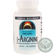 Source Naturals, L-Arginine, Free Form, 500 mg, 100 Capsules (C4)