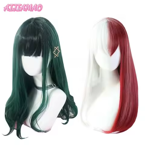 Boku no Shoto Todoroki Izuku Midoriya Cosplay Wigs Women Long Lolita Wig + Wig Cap