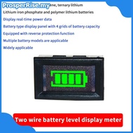 [prosperrise] Two-line Electric Vehicle Voltage Meter, Battery, Battery Charge Percentage Display Me