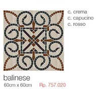 Granit merk Granito tipe balinese UK 60x60cm c.crema c.capucino c.rosso untuk lantai atau dinding pe