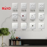 MIND 13A 1 2 3 4 5 Gang Switch 2 Way Telephone TV Astro cat5e cat6 20A 15A Switched Socket