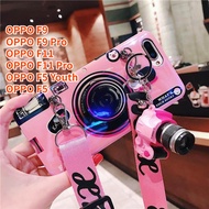 Case For OPPO F11 Pro OPPO F11 OPPO F9 OPPO F9 Pro OPPO F5 Youth OPPO F5 Retro Camera lanyard Casing Grip Stand Holder Silicon Phone Case Cover With Camera Doll