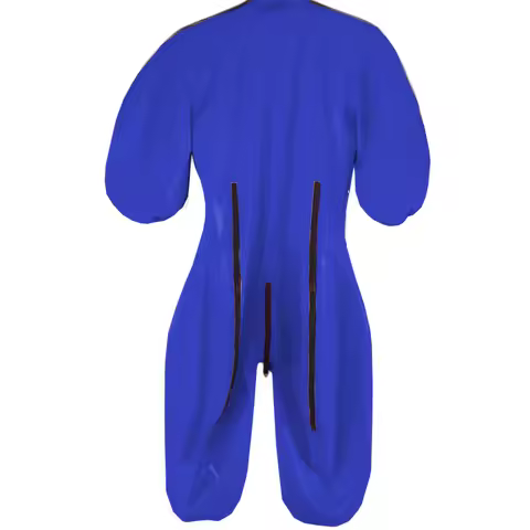PVC Double Shoulder Zipper Bodysuit Men Full Body Cover Jumpsuits Open Crotch Zipper Bondage Catsuit