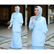 baju kurung moden baju kurung lace bunga baju kurung sakura aaira baby blue