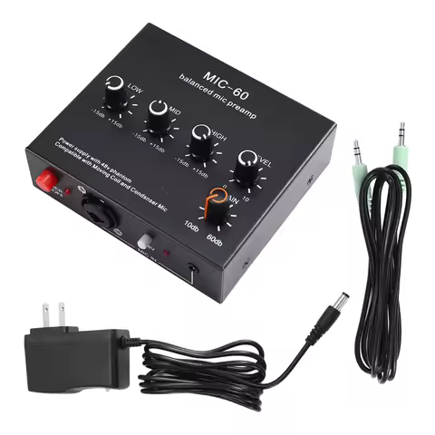 B48A Microphone Preamp MIC-60 Balanced Mic Preamp For Dynamic And Condenser Microphones
