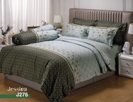 JESSICA ชุดผ้าปูที่นอน + ผ้านวม ครบชุด ชุดเครื่องนอนเจสสิก้า ลายคลาสสิค รหัส J276 (5ฟุต/6ฟุต)