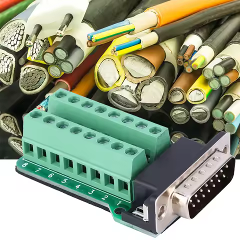 DB15-G2-00 DB15 to Terminal Block Board Male Connector Riveting Tooth Type DB15 Terminal Board Termi
