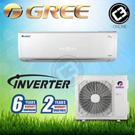 (KL) Gree 1HP 1.5HP 2.0HP 2.5HP Inverter Lomo-i Series Aircond Wall Mounted Optional Installation Air Conditioner R410